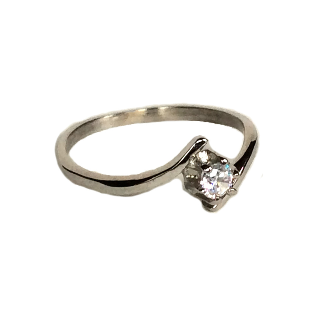 Women's Stainless steel CZ ring